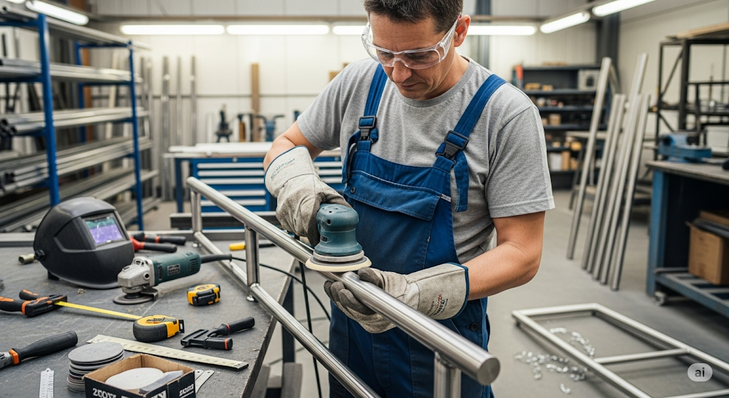 Remsstahl Metallbauer bei der Arbeit