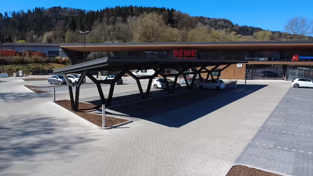 Großprojekt Stahlbau-Detailaufnahme