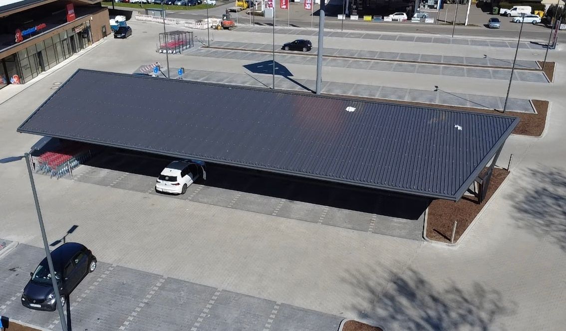 Großprojekt Stahlkonstruktion Luftaufnahme